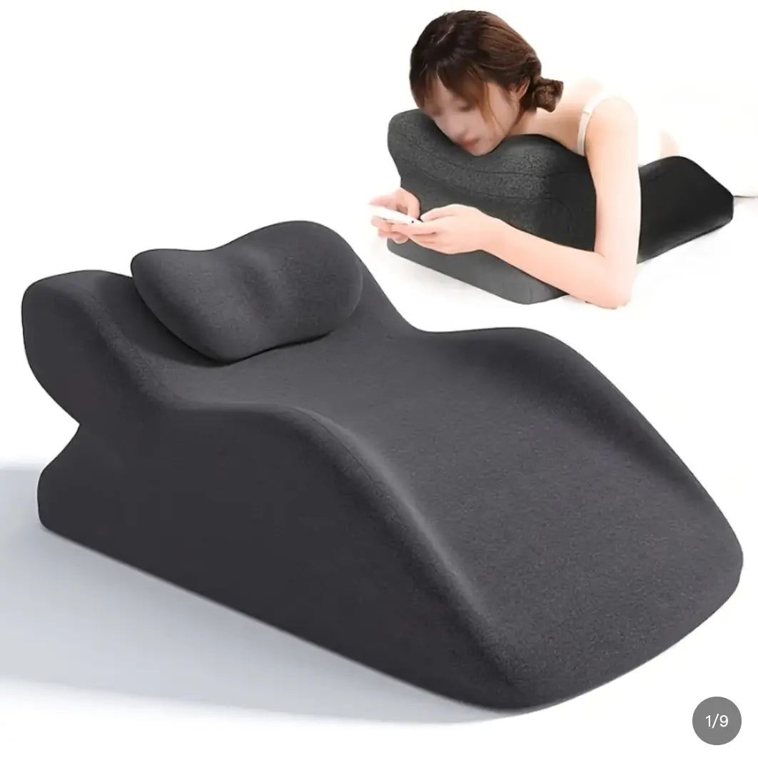 Stomach Sleeper Pillow, Soft with Neck Support, Versatile Design for Face-Down Rest and Prone Positions