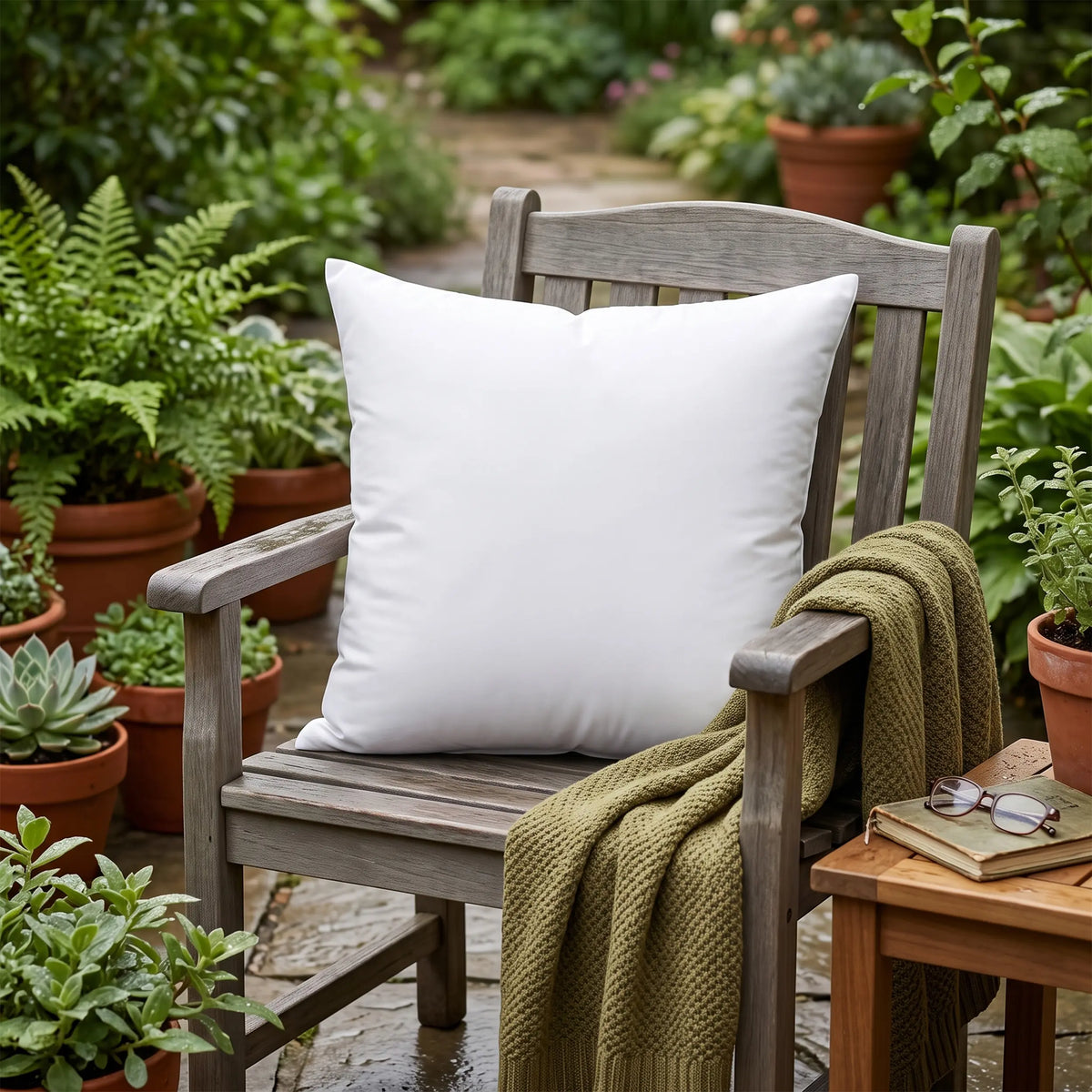 Utopia Bedding Outdoor Lumbar Pillow Inserts (Pack of 2, Pack of 4) - White Smooth 7D Virgin Polyester Fabric, Soft, Durable, Water-Resistant, Breathable, Ergonomic Posture Support, Hand Wash Only for Patio-Porch Furniture
