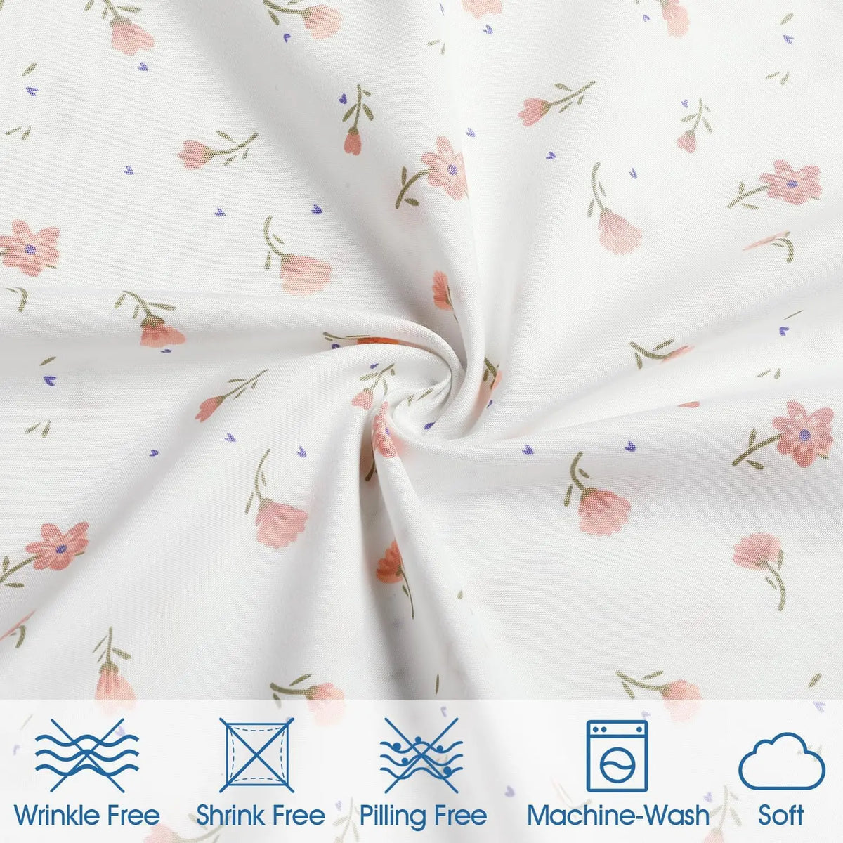 Queen Sheet Set 6 Pieces ,Cottage Core Botanical Patterned Sheets, Victorian Flower Microfiber Bedding Decor