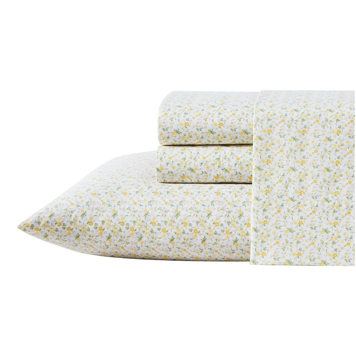Laura Ashley Evie Yellow Cotton Full Sheet Set