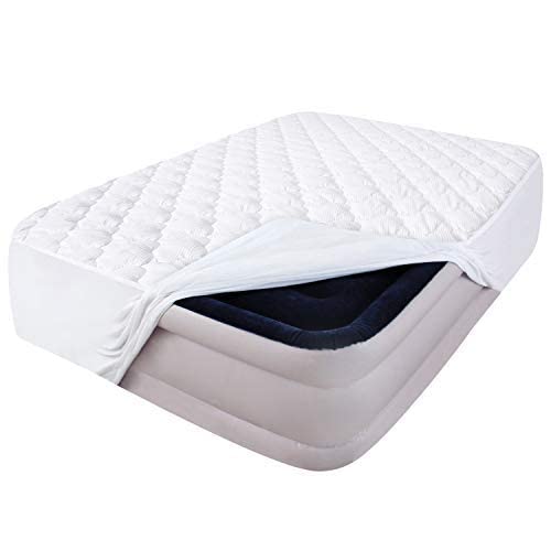 Queen Mattress Pad Thick Quilted Mattress Topper, Air Mattress Cover, Super Soft Breathable and Noiseless Down Alternative Fiber Extra Thick Mattress Pad with Deep Pocket Fits up to 23 Inch Mattress