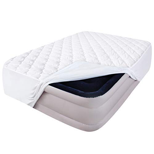 Queen Mattress Pad Thick Quilted Mattress Topper, Air Mattress Cover, Super Soft Breathable and Noiseless Down Alternative Fiber Extra Thick Mattress Pad with Deep Pocket Fits up to 23 Inch Mattress