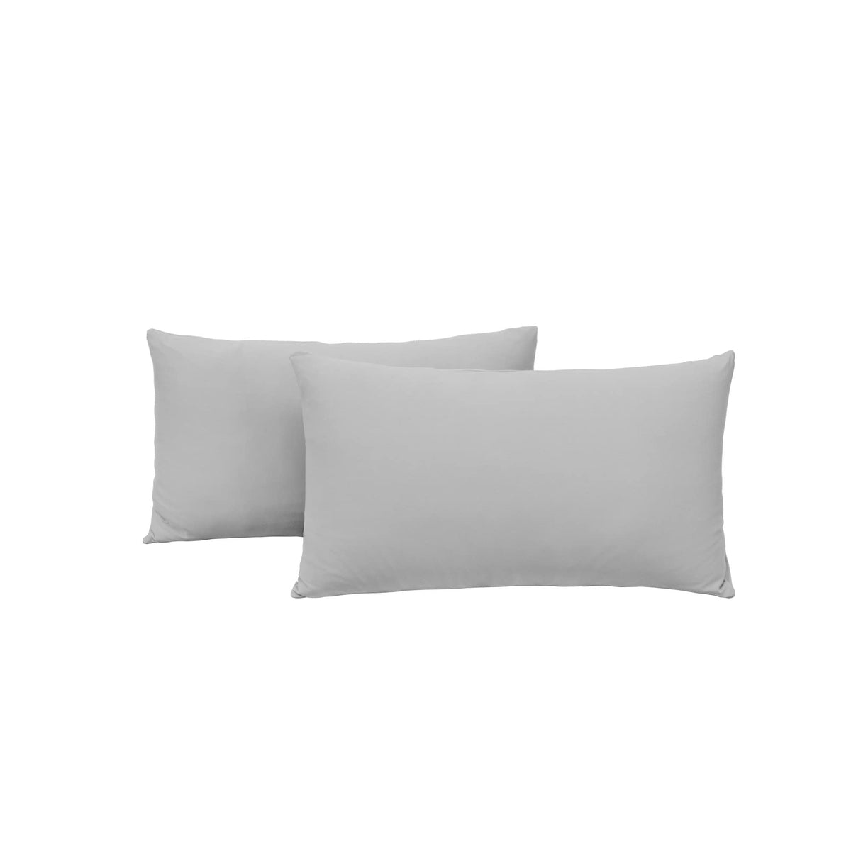 N&Y HOME Jersey Knit Pillow Cases Standard/Queen Set of 2, Light Gray