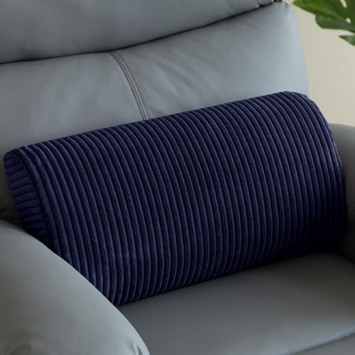 HIGOGOGO Lumbar Support Pillow for Recliner Chair/Accent Chair/Couch, Memory Foam Back Support Cushion for Elderly, Recliner Cushions for Back Rest, Pain Relief, Reading, Washable Cover, Brown
