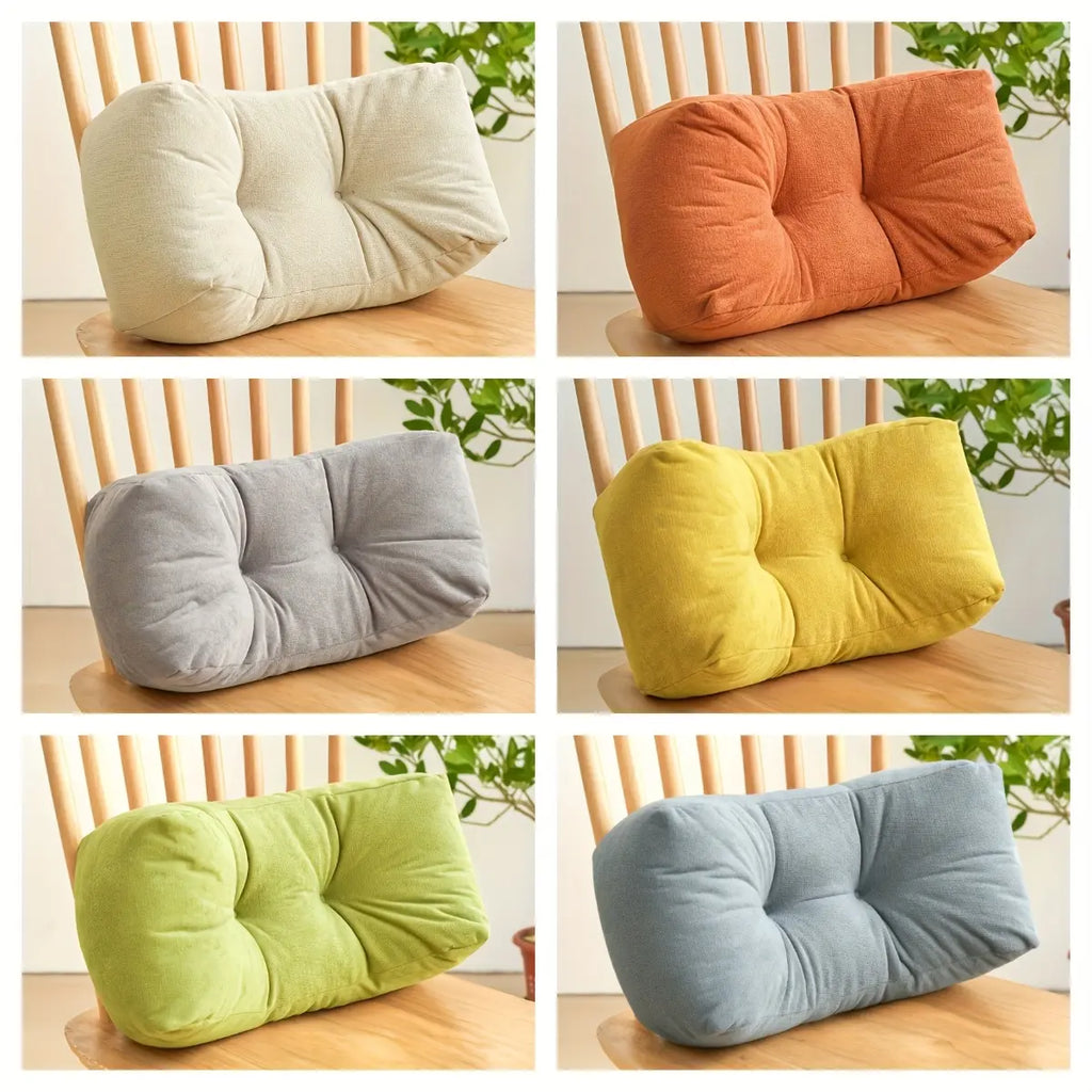 1PIC Comfortable Lumbar Support Cushion — Nap Pillow, Student Backrest, Padded Backrest, Chair Back Pad, Waist Pillow, Throw Pillow, Office Desk Nap Pillow With Cushion