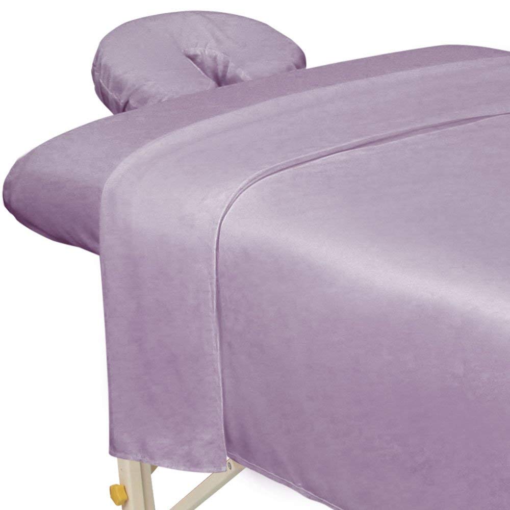 ForPro Premium Microfiber 3-Piece Massage Sheet Set, Cool Grey