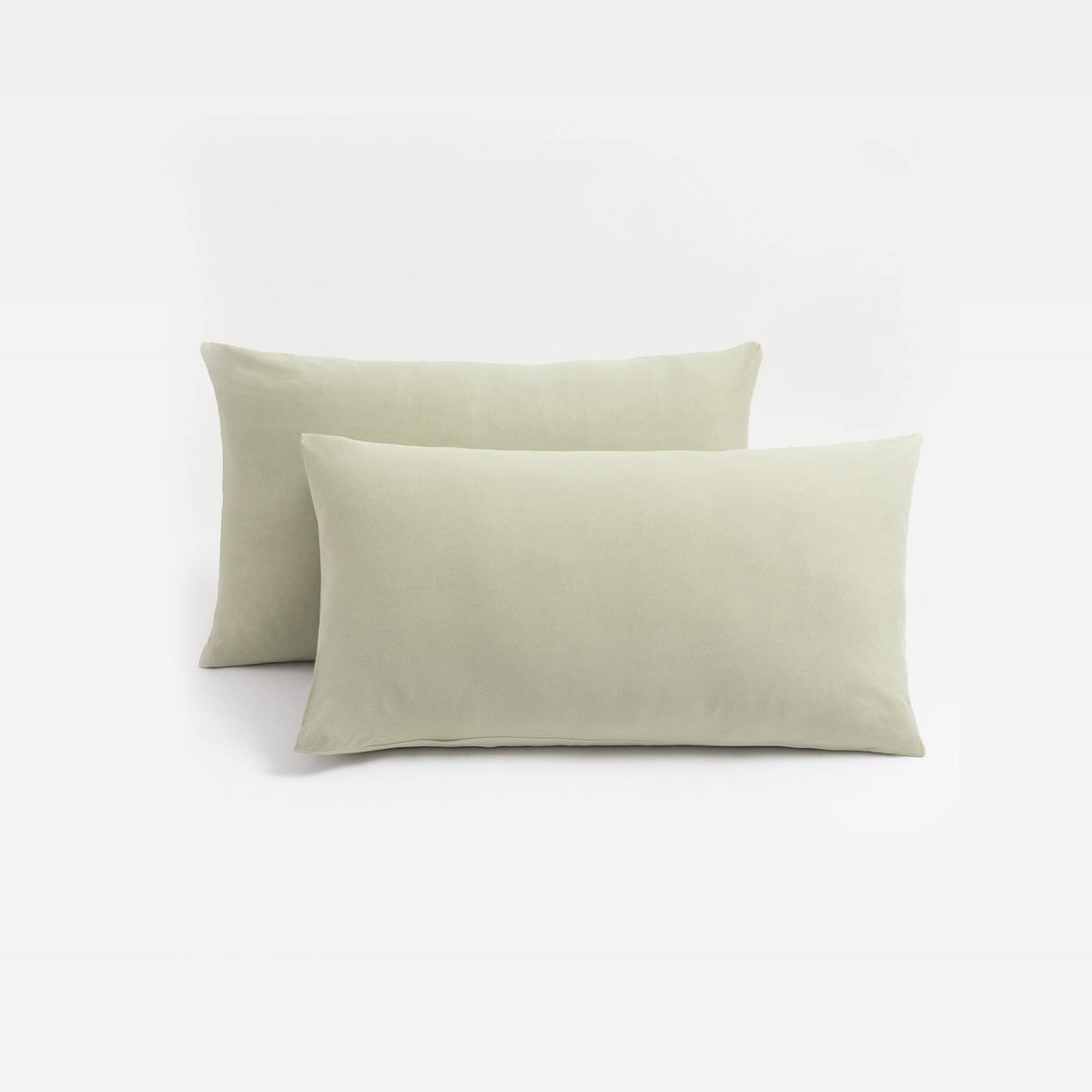 N&Y HOME Jersey Knit Pillow Cases Standard/Queen Set of 2, Light Gray