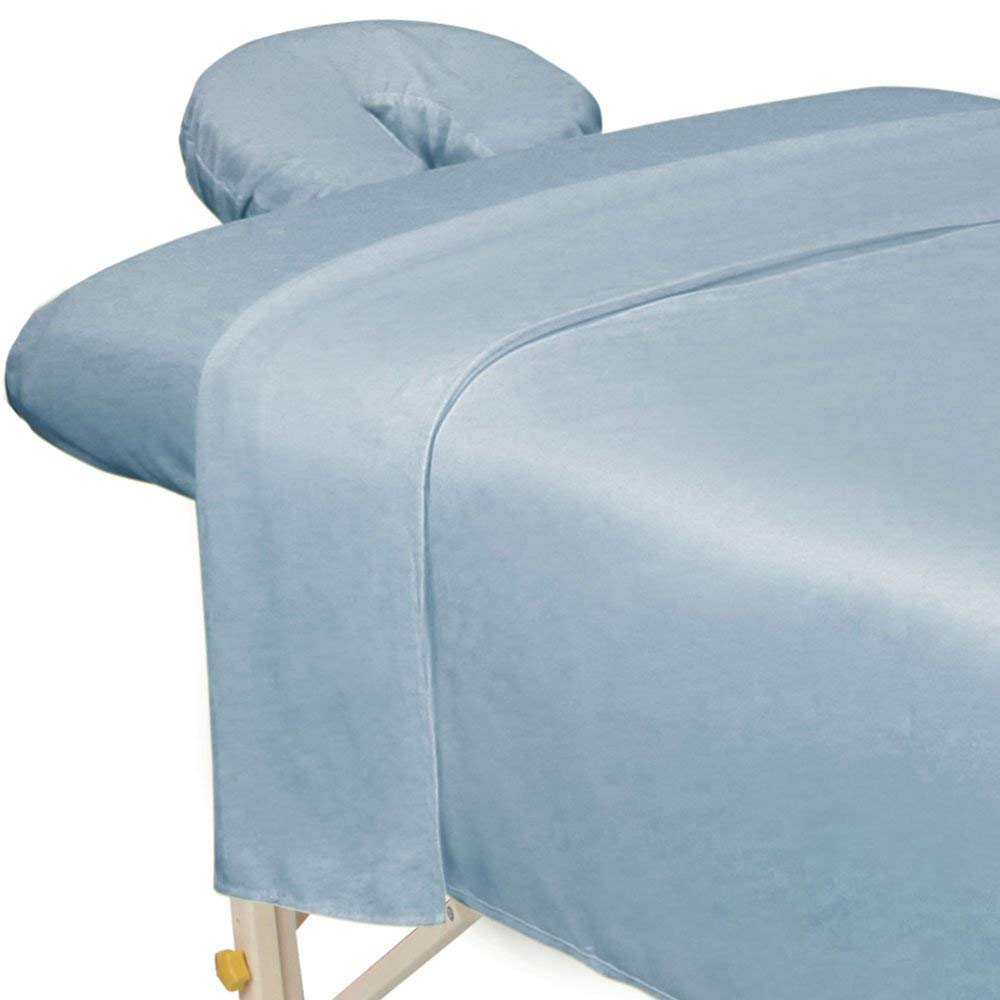 ForPro Premium Microfiber 3-Piece Massage Sheet Set, Cool Grey