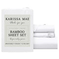 KARISSA MAE 7 Piece Luxury Bamboo Viscose Split King Sheets, FSC Certified