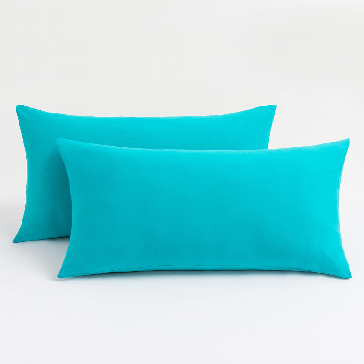 N&Y HOME Jersey Knit Pillow Cases Standard/Queen Set of 2, Light Gray