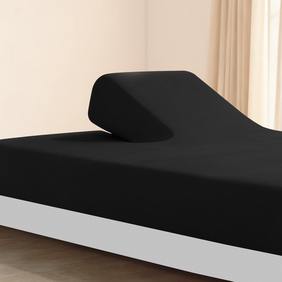 Twin Fitted Sheet Only, Soft & Cozy Twin Size Bed Sheets for Boy Kids Black