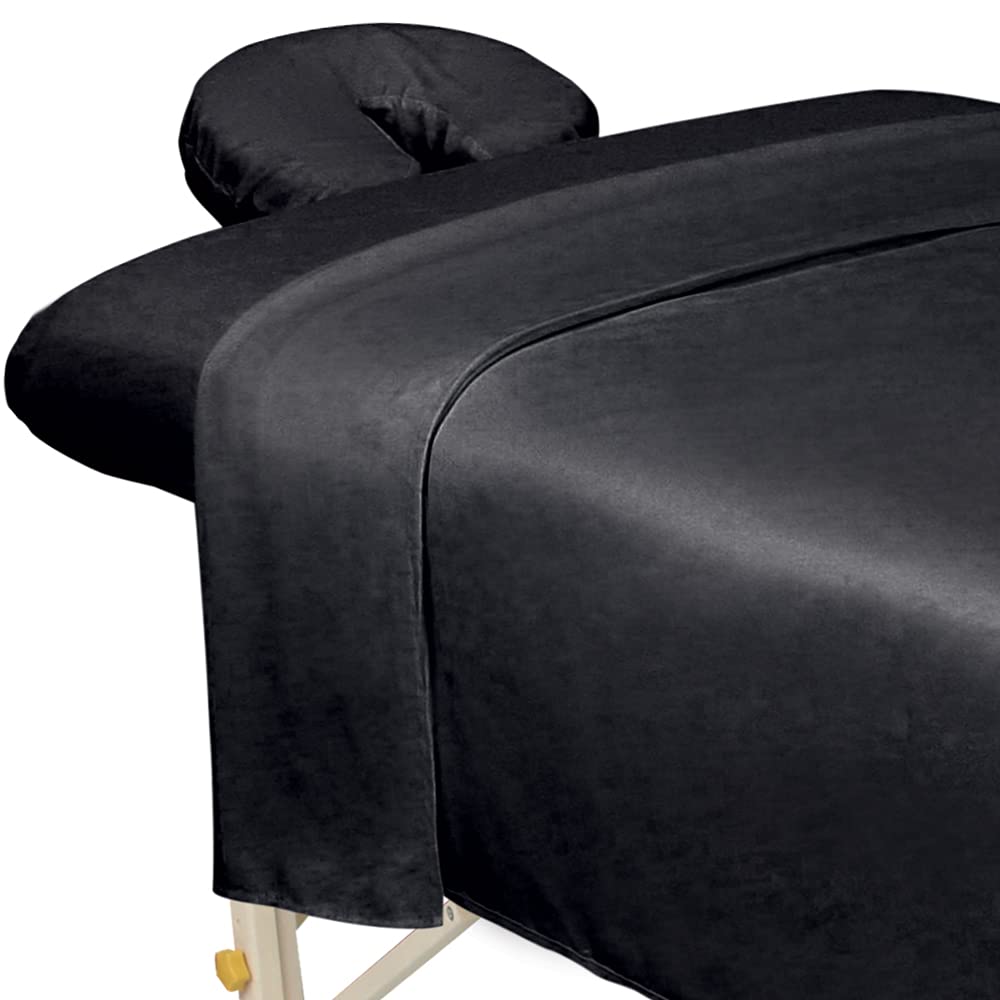ForPro Premium Microfiber 3-Piece Massage Sheet Set, Cool Grey
