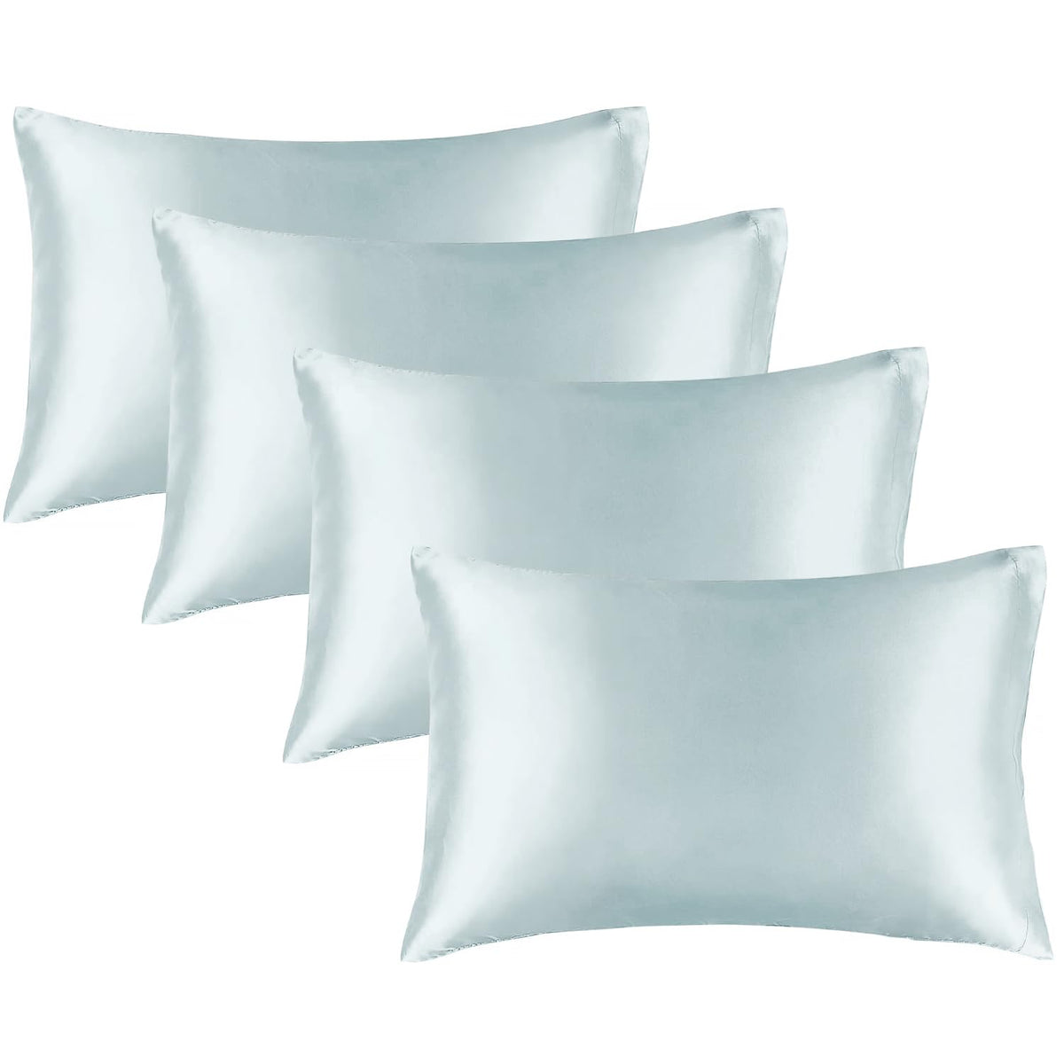 BEDELITE Satin Pillowcases, Queen Size 20x30 Inch, Dark Grey, Set of 2