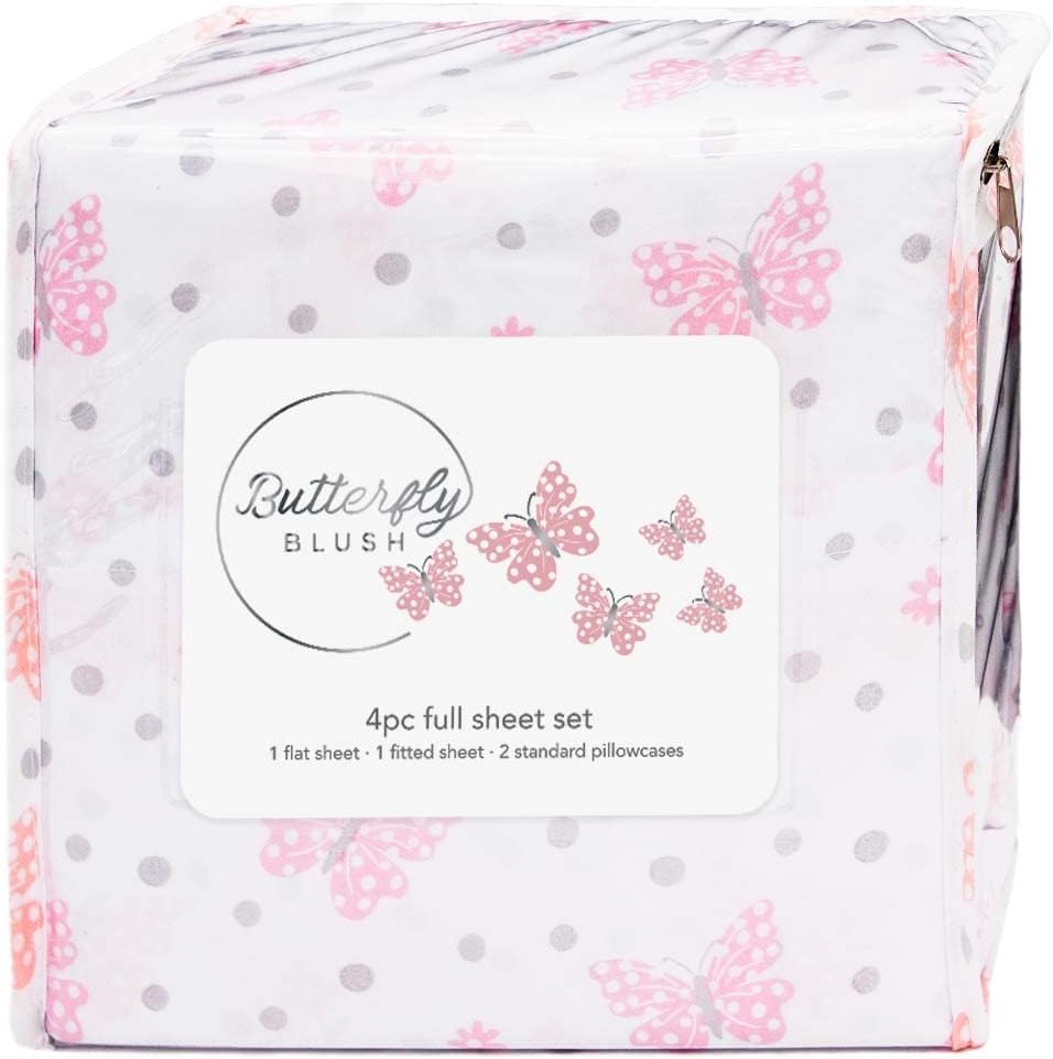 Full Sheets Set Kids Boys/Girls, Bed Sheets Kids, Cute Bed Sheet, Includes Flat, Fitted and 2 Pillowcases, 4 Piece