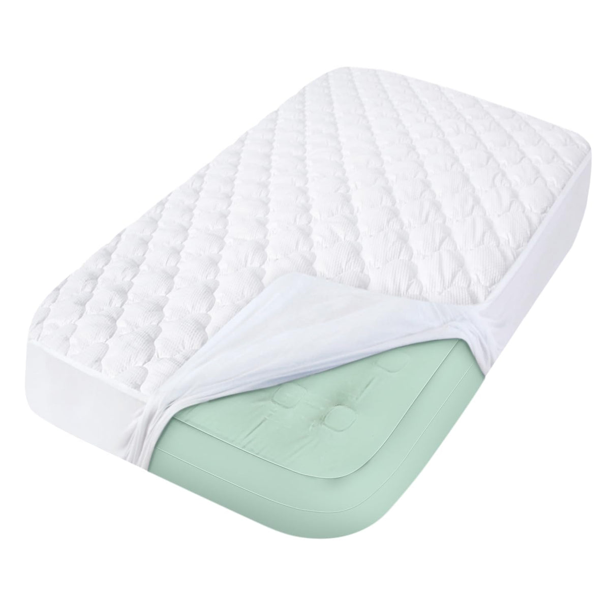 Queen Mattress Pad Thick Quilted Mattress Topper, Air Mattress Cover, Super Soft Breathable and Noiseless Down Alternative Fiber Extra Thick Mattress Pad with Deep Pocket Fits up to 23 Inch Mattress