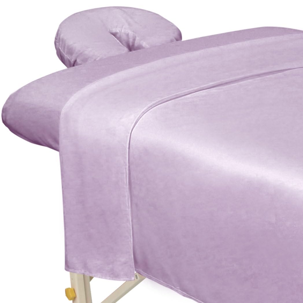 ForPro Premium Microfiber 3-Piece Massage Sheet Set, Cool Grey