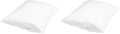 Amazon Basics Queen Pillow Protector with Zipper, 100% Cotton Hypoallergenic, Machine Washable, White, 31 x 21 Inches, Pillows Not Included