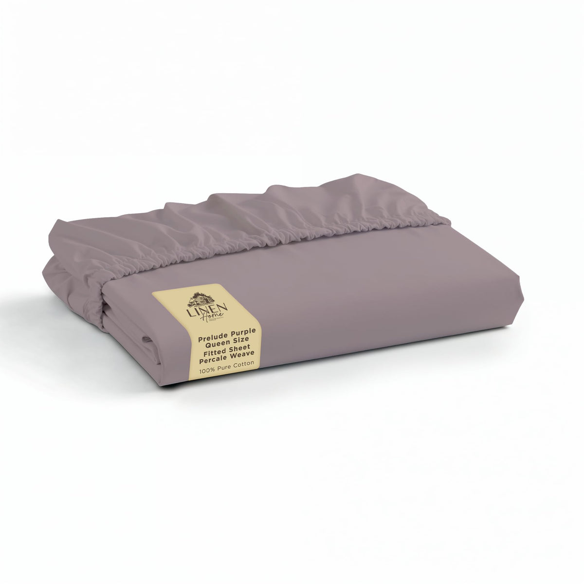Linen Home Queen Size Fitted Sheet only 100% Cotton Percale, White