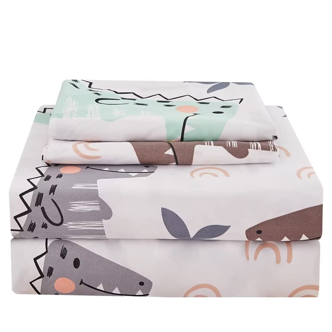JSD Pink Unicorn Rainbow Kids Twin Sheet Set for Girls 3 Piece
