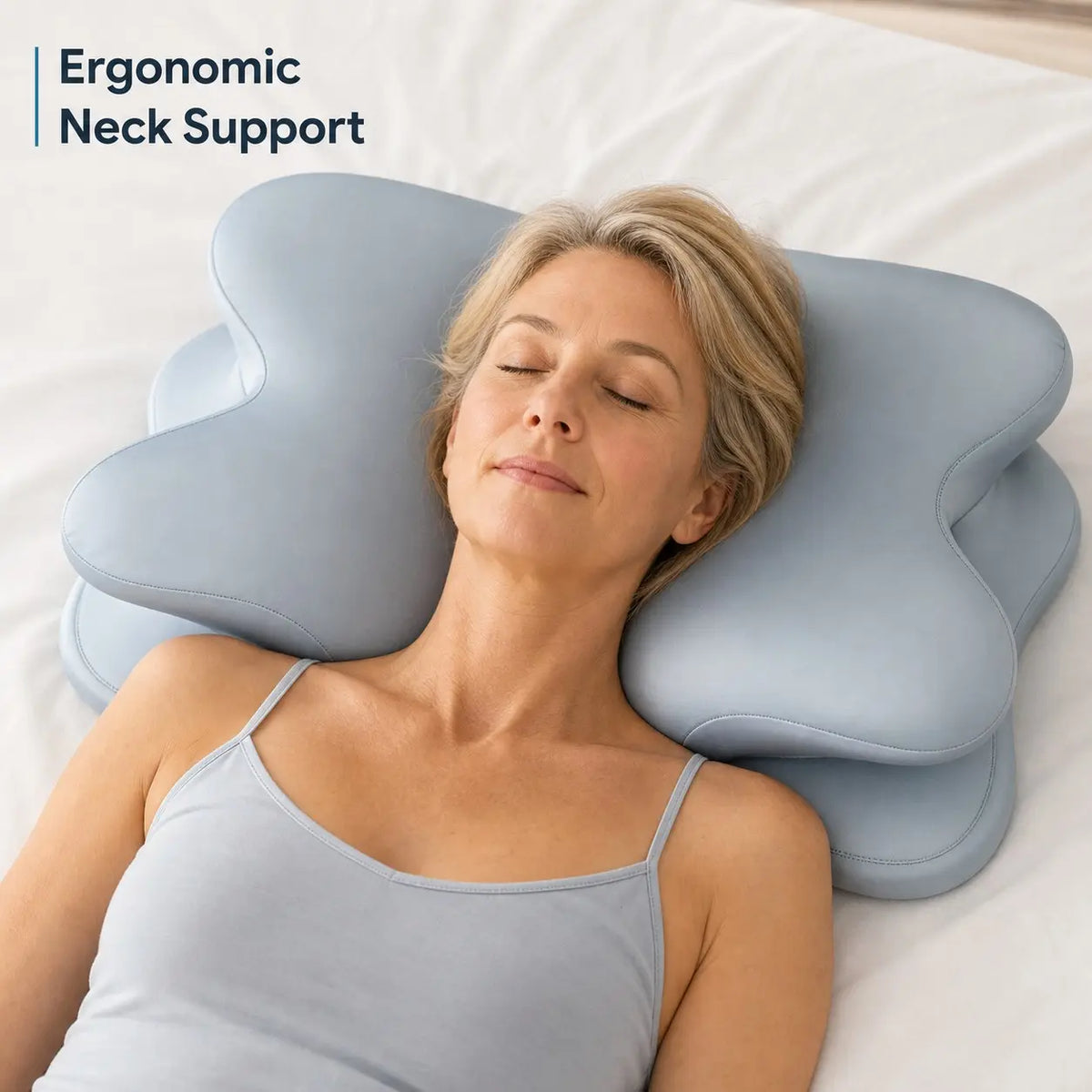 Ergonomic Cervical Pillow, Orthopedic Memory Foam Soft Neck Support, Relieves Neck and Shoulder Pain, Bed Pillow for Comfortable Sleep