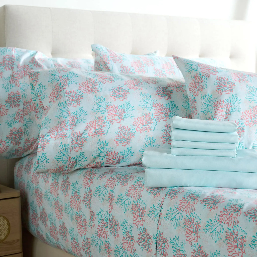 Home Reflections 2pk Double Brushed Sheet Sets with Extra Cases