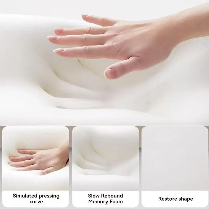 Memory Foam Mattress and Pillow for Lying, Sitting, and Reclining, Featuring Adjustable Back Support, Ergonomic Reading Pillow, Neck and Waist Protection, and A Multi-functional Elevation Pad for Relaxation and Gaming