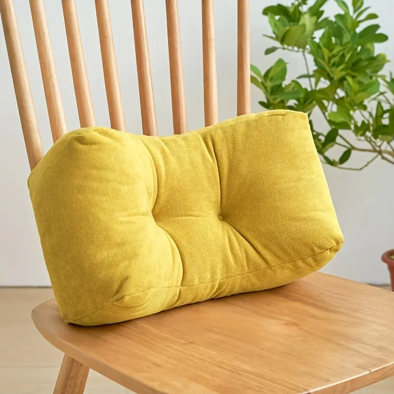 1PIC Comfortable Lumbar Support Cushion — Nap Pillow, Student Backrest, Padded Backrest, Chair Back Pad, Waist Pillow, Throw Pillow, Office Desk Nap Pillow With Cushion