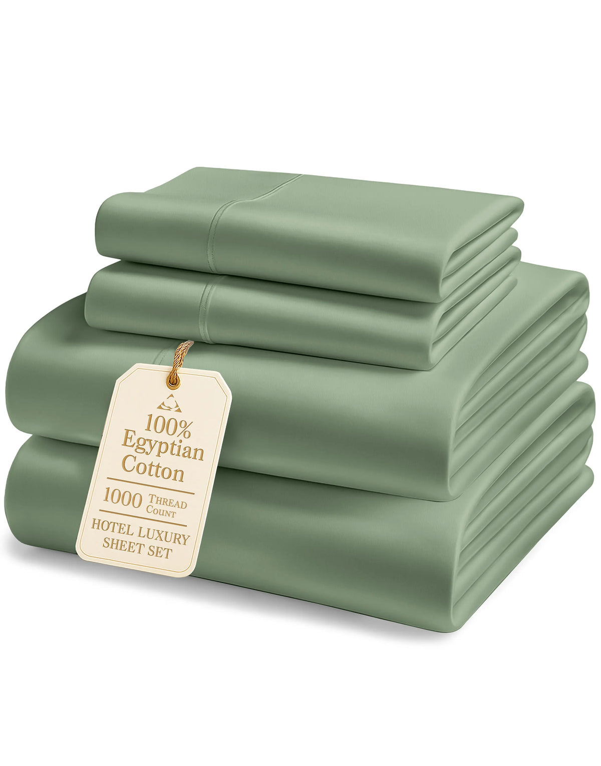 LANE LINEN 1000 Thread Count 100% Egyptian Cotton Sateen Sheet Set, OEKO-TEX Certified, 15" Deep Pocket, Naturally Cooling & Breathable, Hotel Luxury Bedding