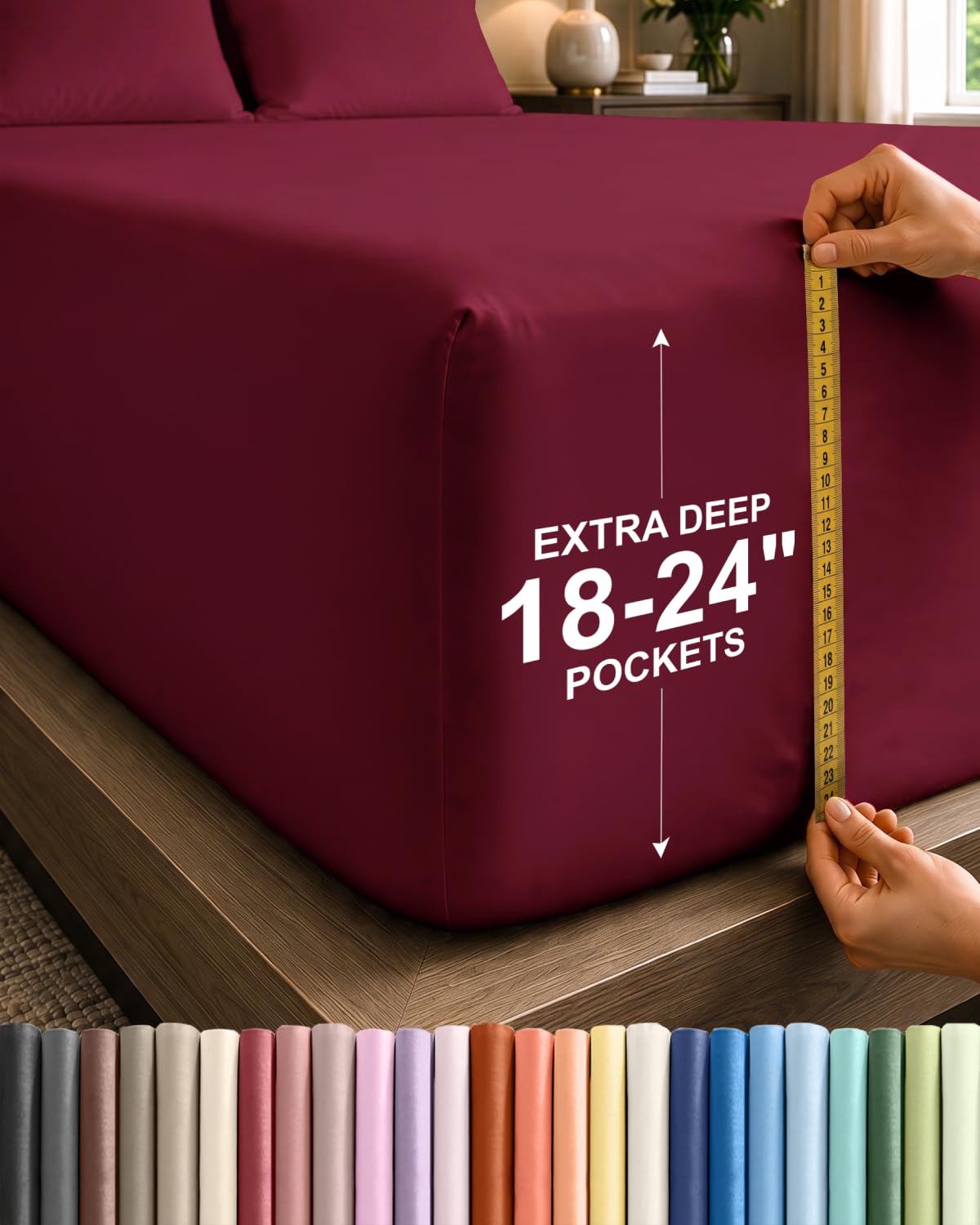 CGK Extra Deep Queen Single Fitted Sheet Only - Brown