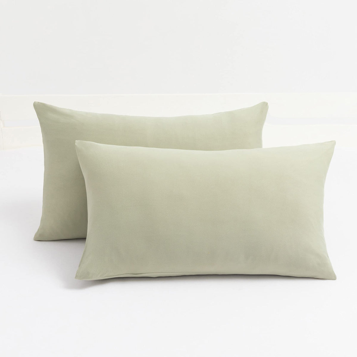 N&Y HOME Jersey Knit Pillow Cases Standard/Queen Set of 2, Light Gray