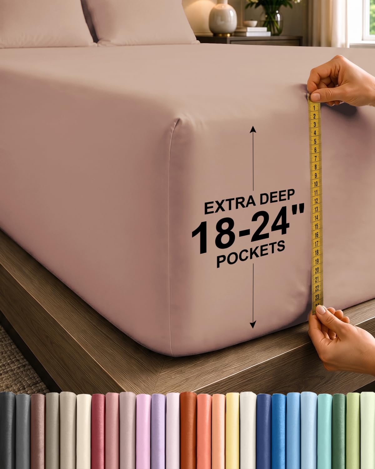 CGK Extra Deep Queen Single Fitted Sheet Only - Brown