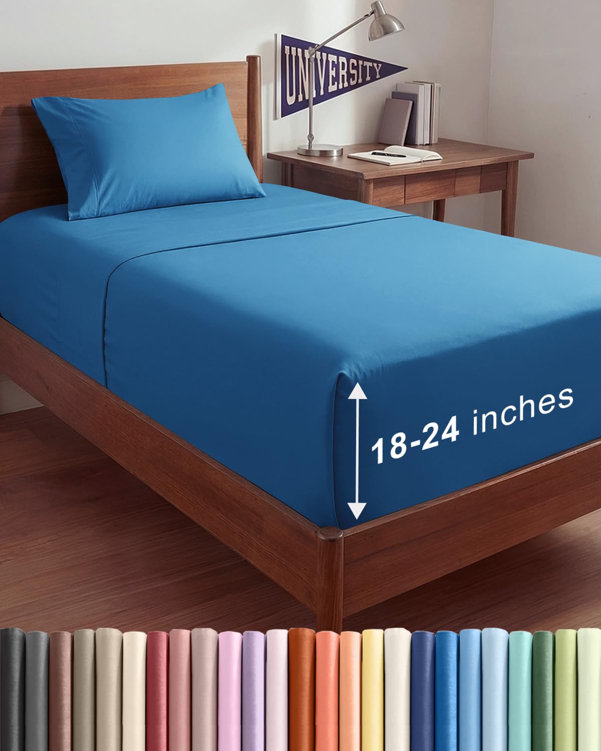 Extra Deep Queen Sheet Set - 4 Piece Breathable Cooling Sheets - Dark Grey
