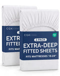 CGK Extra Deep Queen Single Fitted Sheet Only - Brown