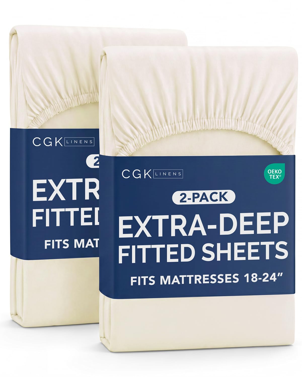 CGK Extra Deep Queen Single Fitted Sheet Only - Brown