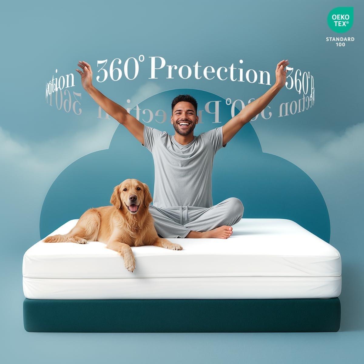 Utopia Bedding King Size Mattress Protector Zippered, 100% Waterproof