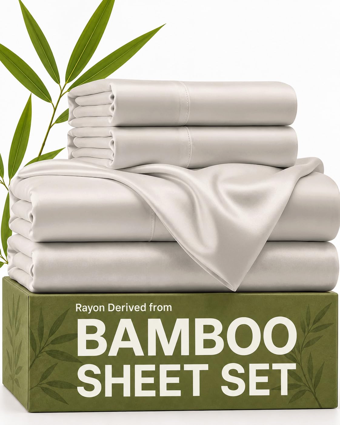 100% Rayon Derived from Bamboo - Bamboo Sheets Queen Size - Black