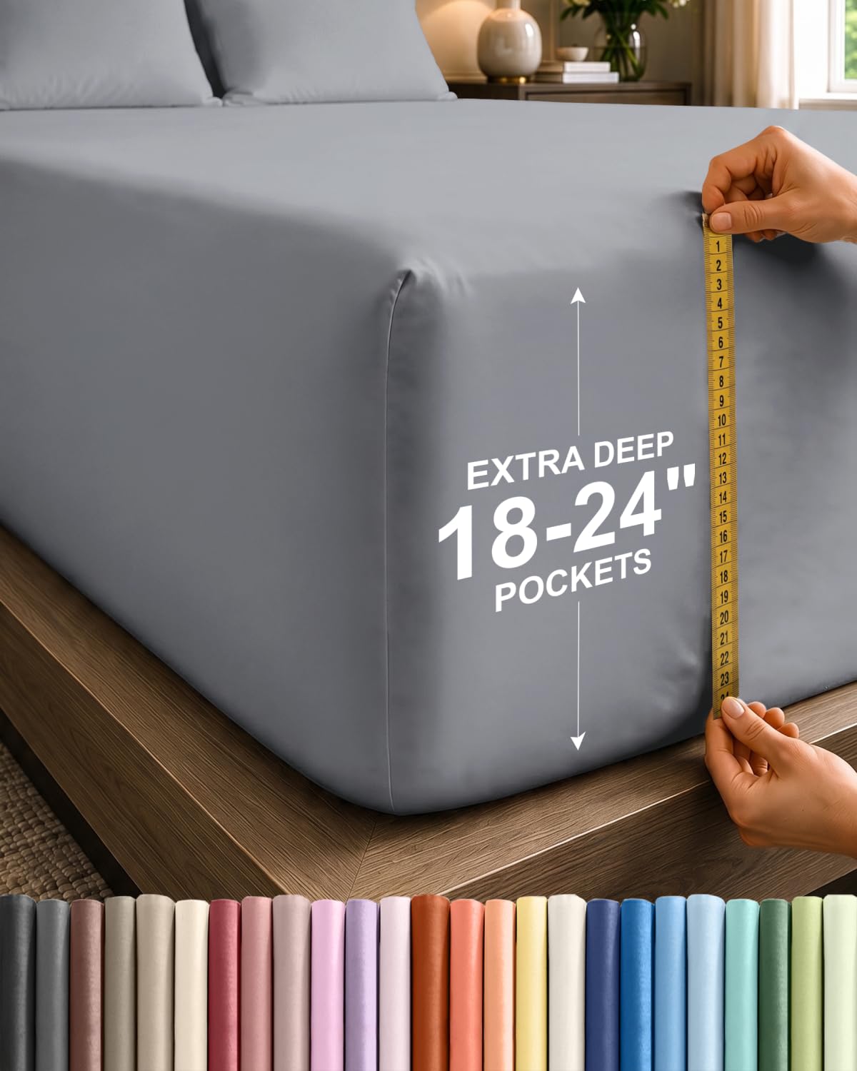 CGK Extra Deep Queen Single Fitted Sheet Only - Brown