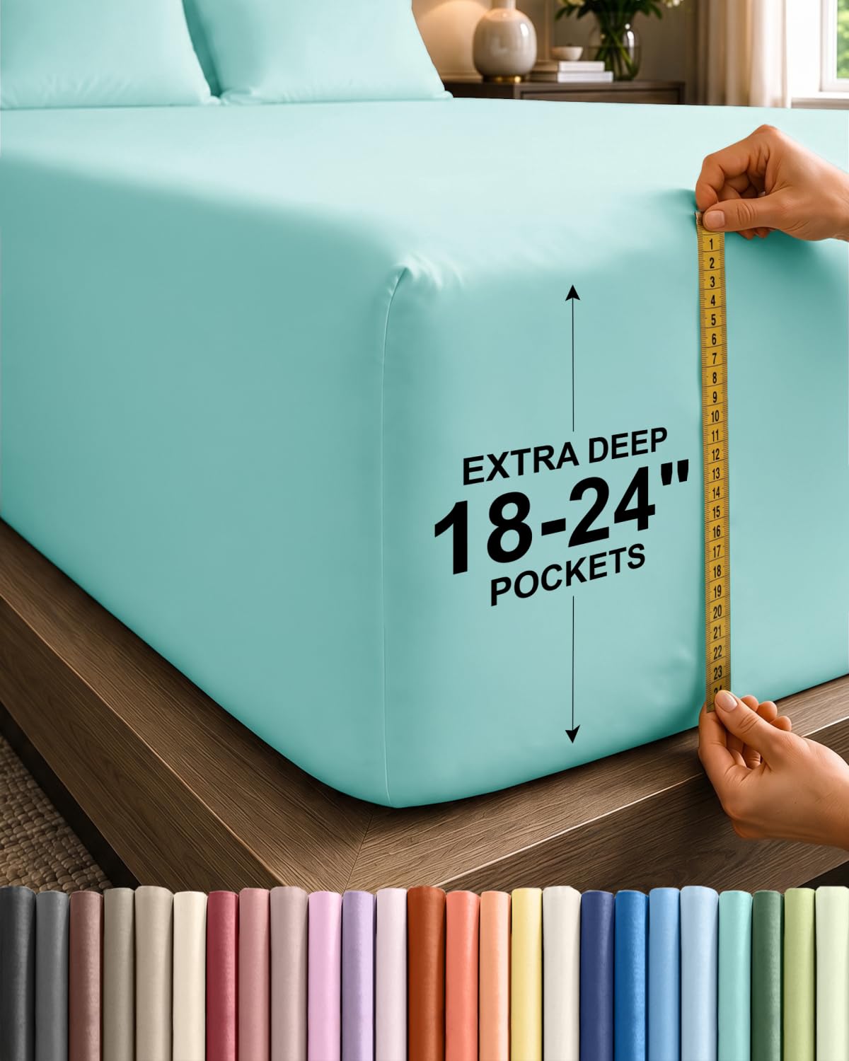 CGK Extra Deep Queen Single Fitted Sheet Only - Brown