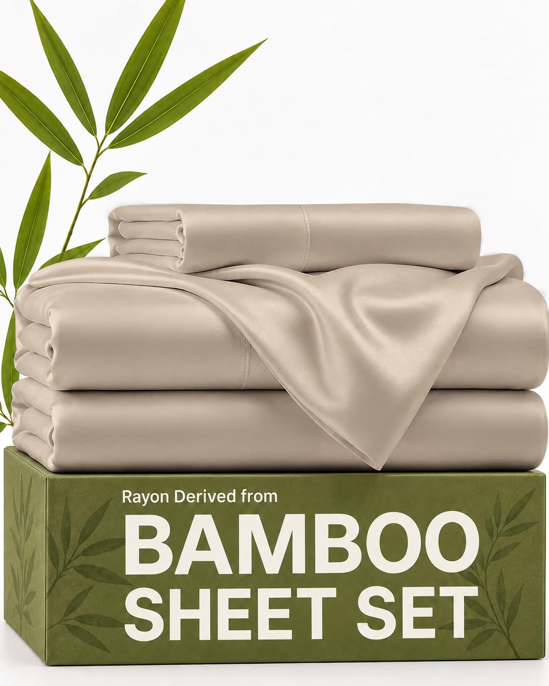 100% Rayon Derived from Bamboo - Bamboo Sheets Queen Size - Black