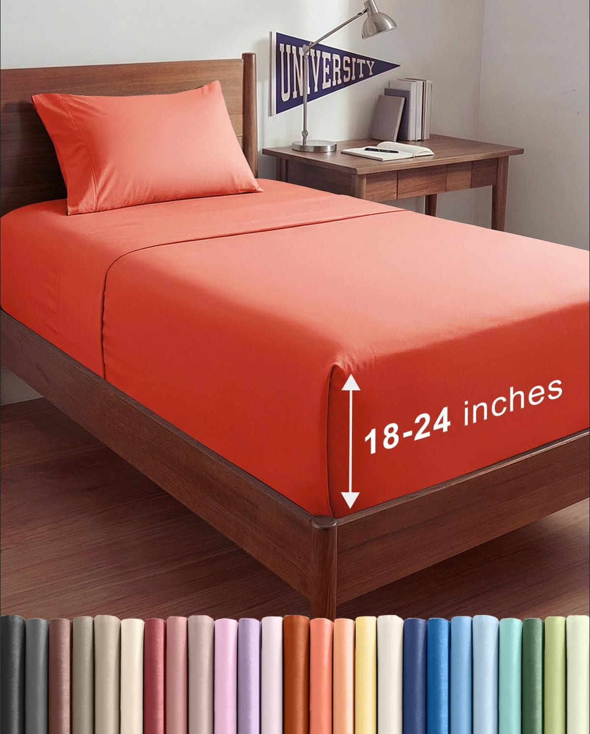 Extra Deep Queen Sheet Set - 4 Piece Breathable Cooling Sheets - Dark Grey