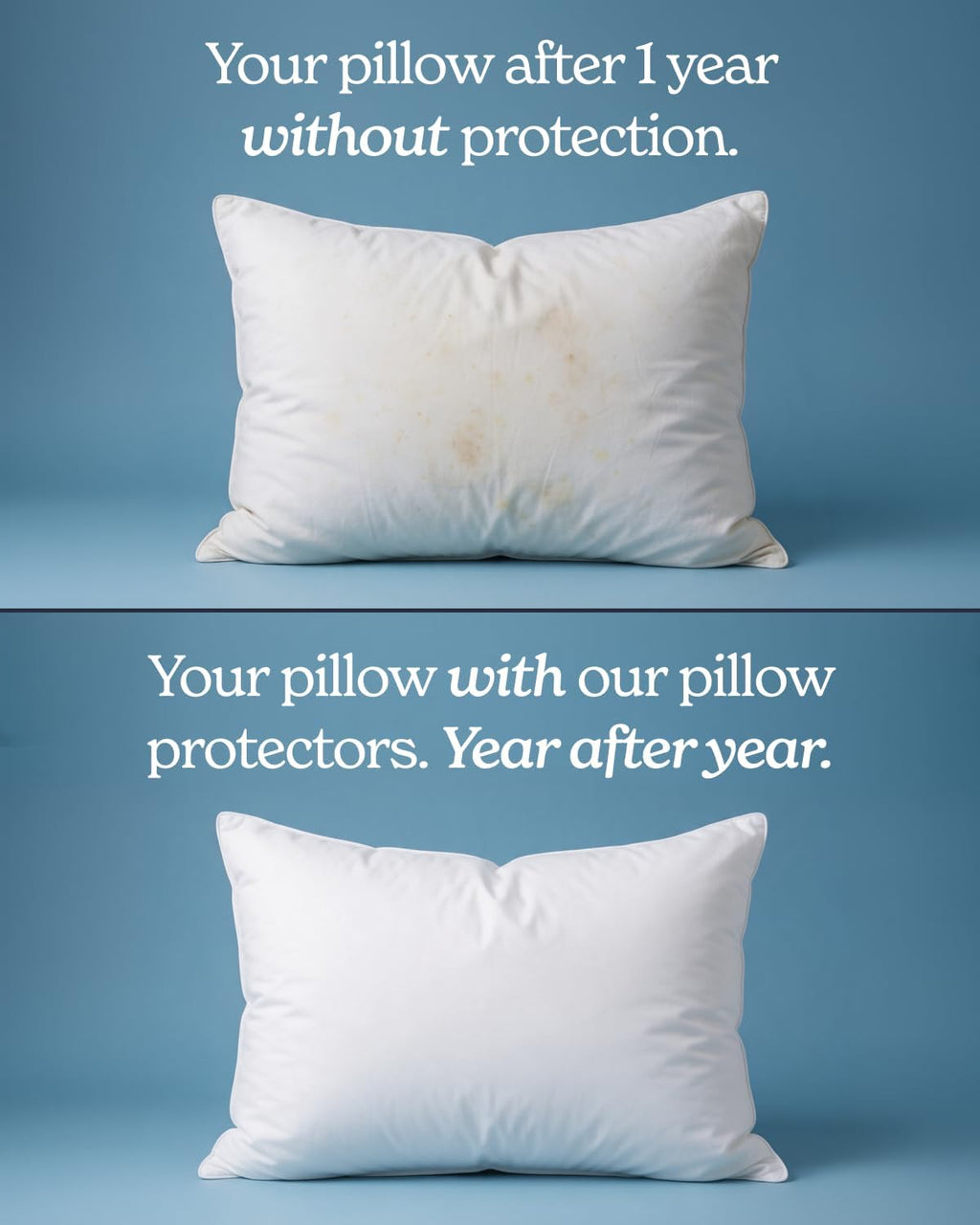 Beckham Hotel Collection 2 Pack 100% Cotton Pillow Protectors - Queen Size