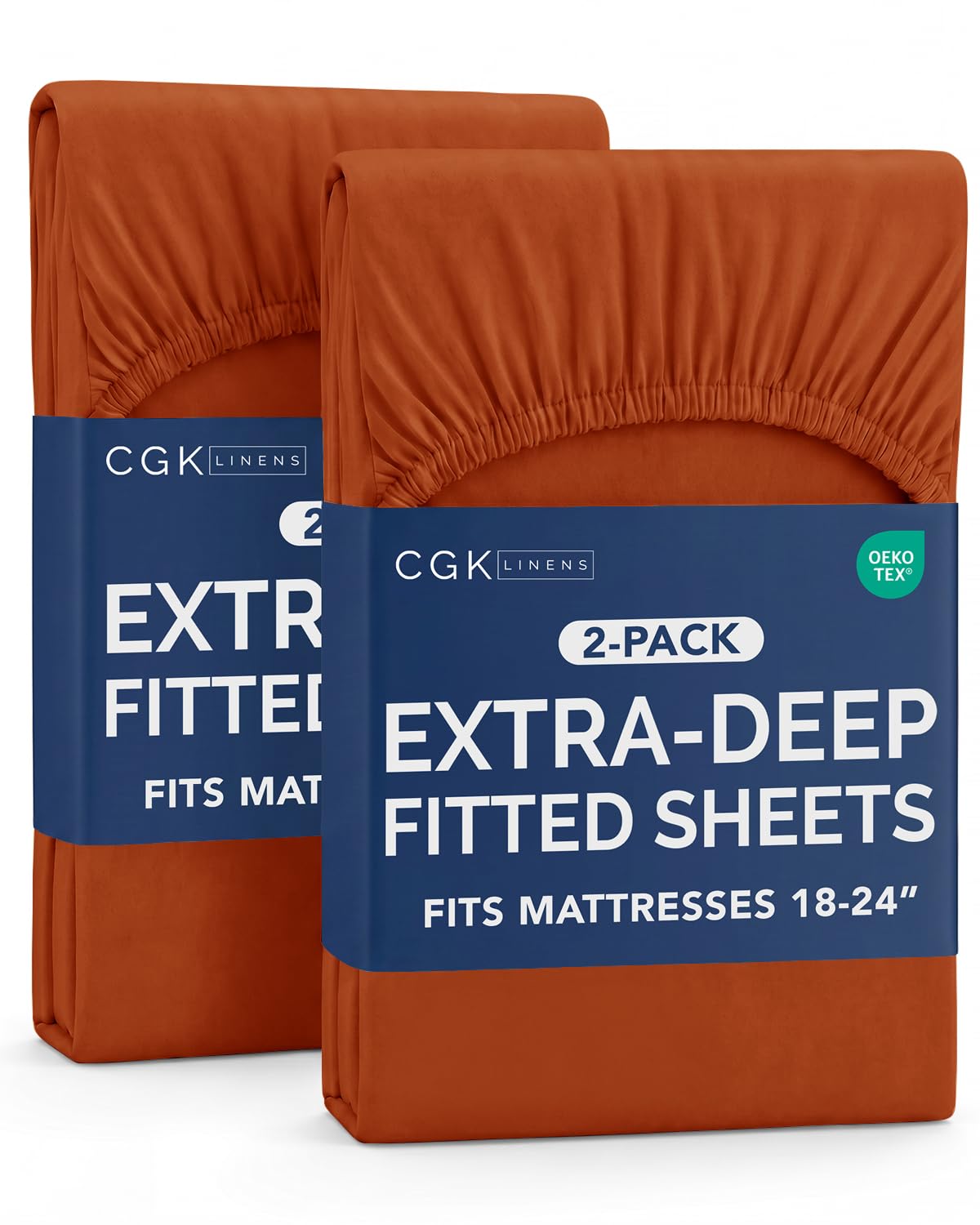 CGK Extra Deep Queen Single Fitted Sheet Only - Brown