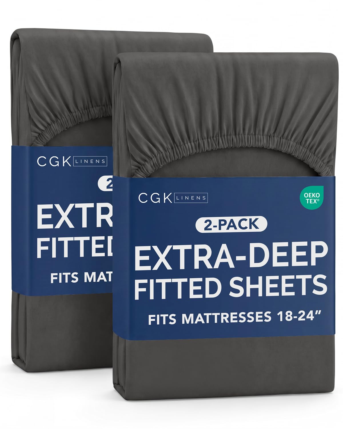 CGK Extra Deep Queen Single Fitted Sheet Only - Brown