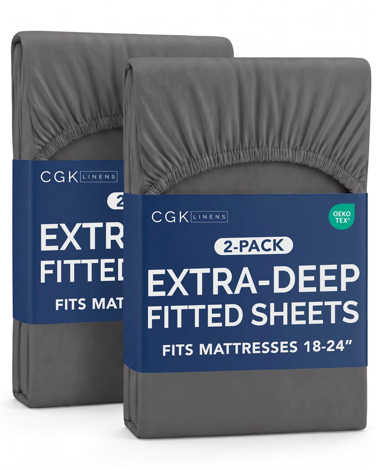 CGK Extra Deep Queen Single Fitted Sheet Only - Brown