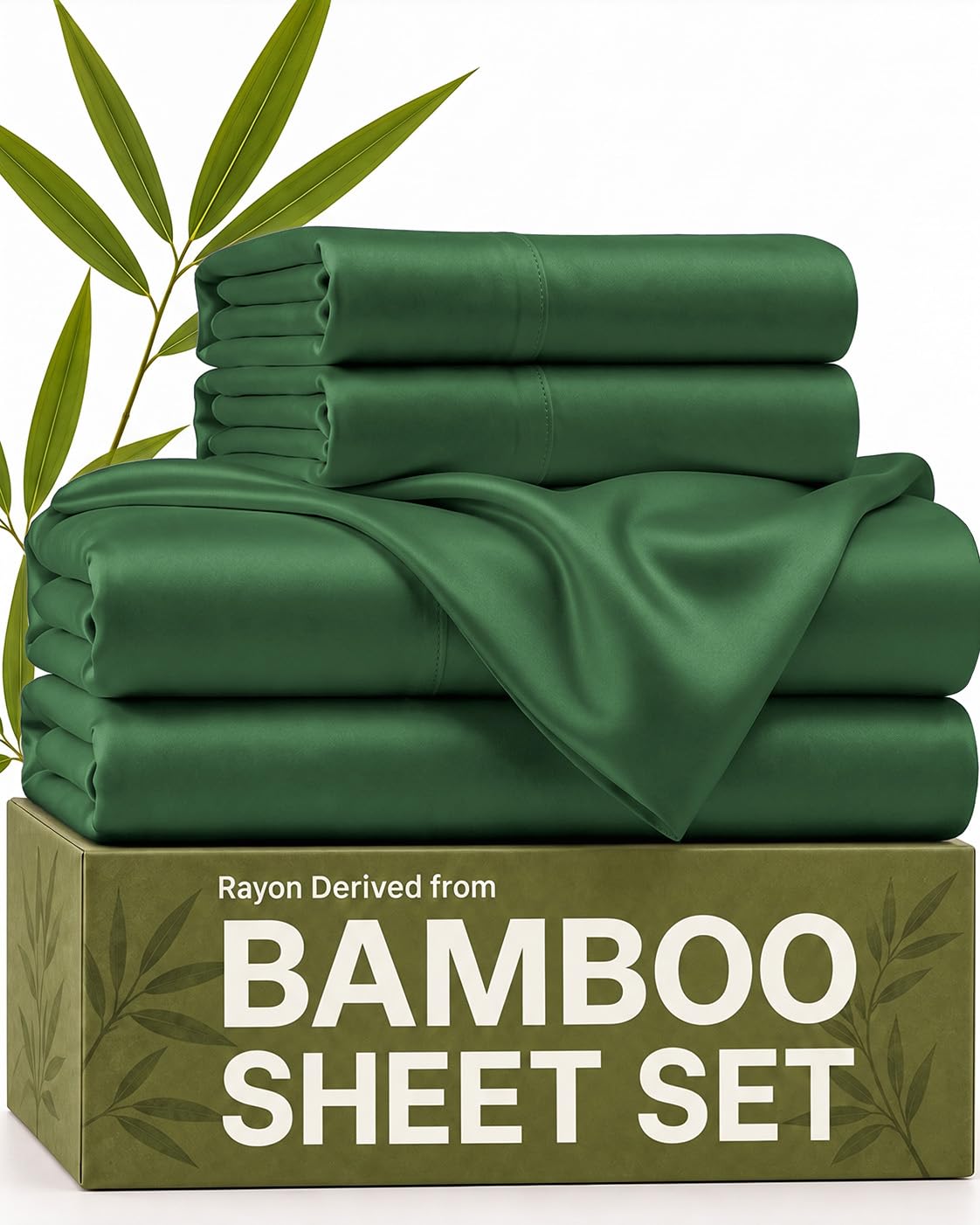100% Rayon Derived from Bamboo - Bamboo Sheets Queen Size - Black