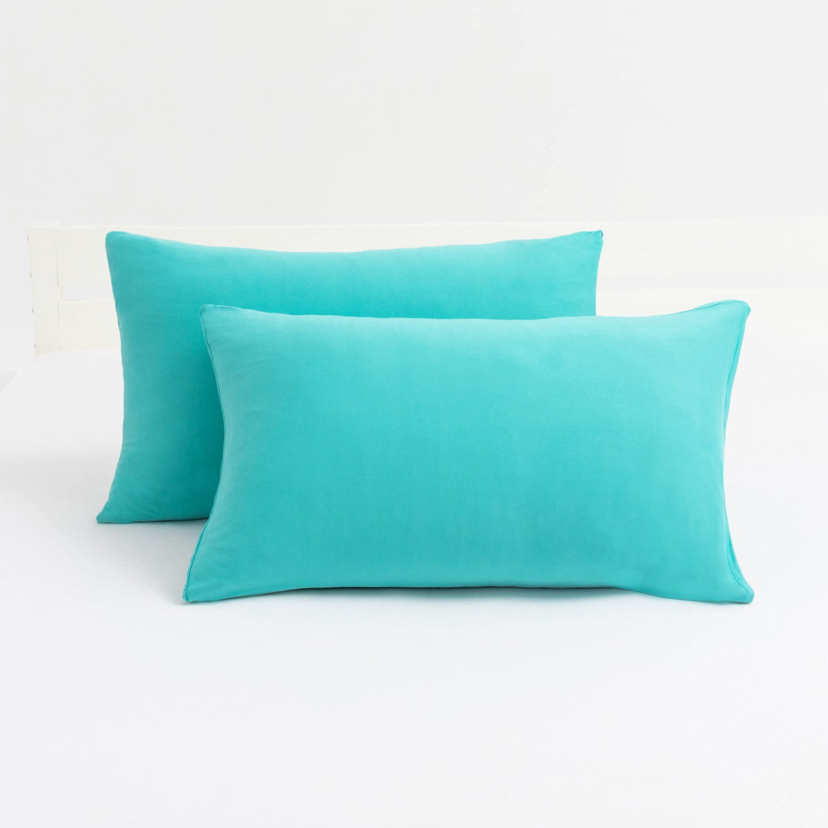 N&Y HOME Jersey Knit Pillow Cases Standard/Queen Set of 2, Light Gray