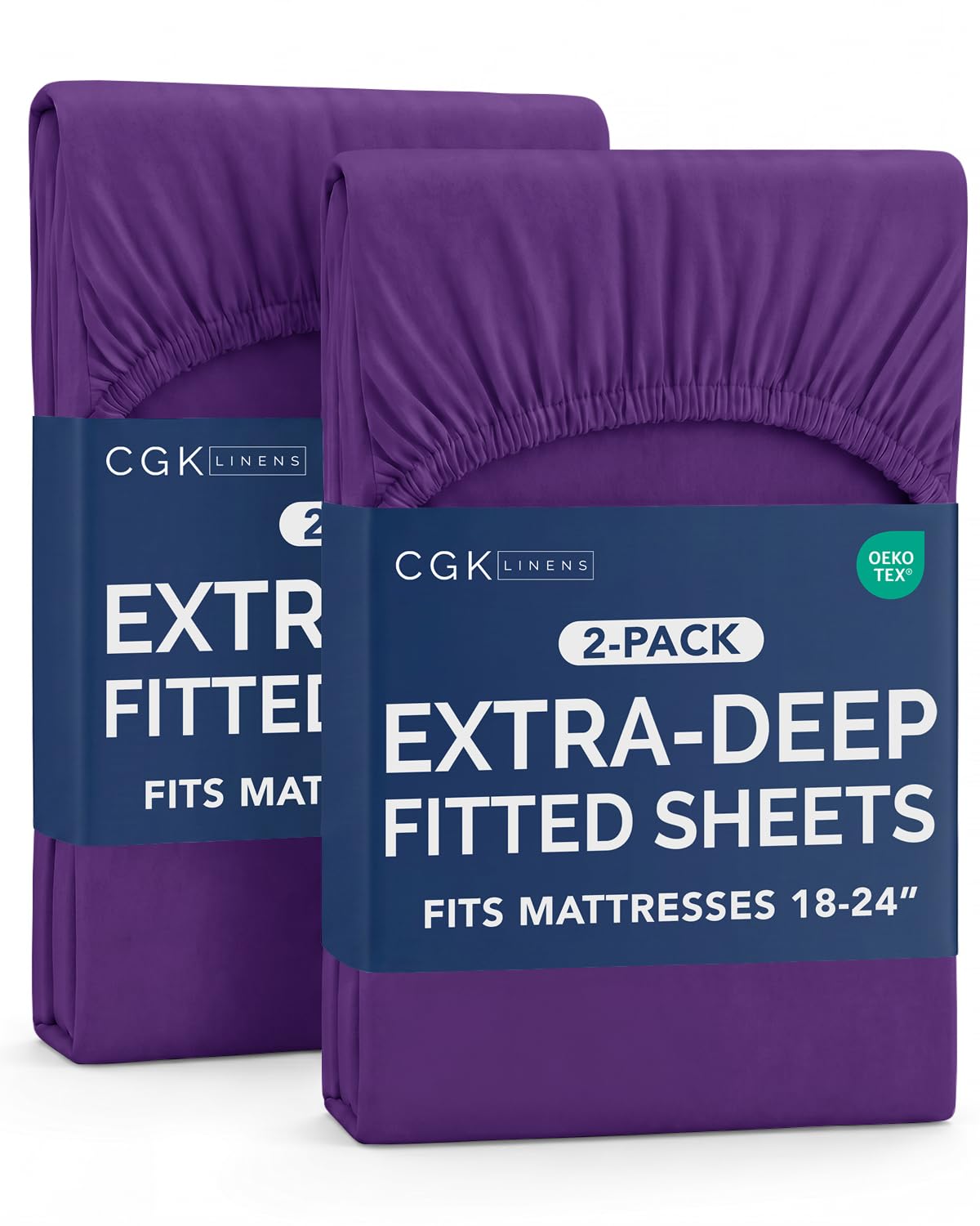 CGK Extra Deep Queen Single Fitted Sheet Only - Brown