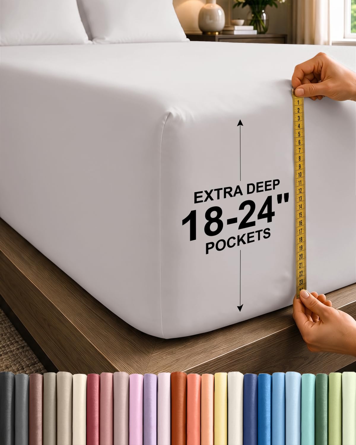 CGK Extra Deep Queen Single Fitted Sheet Only - Brown