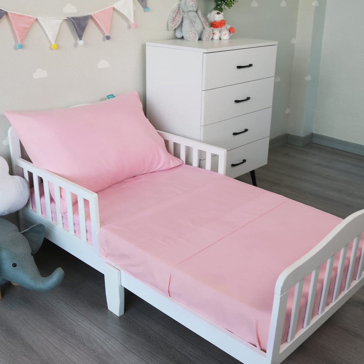 Biloban 3-Piece Toddler Sheet Set Microfiber, Toddler Bedding Set