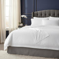 Danjor Linens Bed Sheet Set Queen Size for Hot Sleepers, Hotel Premium Sheets with 4 Pillowcases, Lightweight Brushed Microfiber Deep Pockets, Breathable Cooling 6 Piece Bedding Sets, White